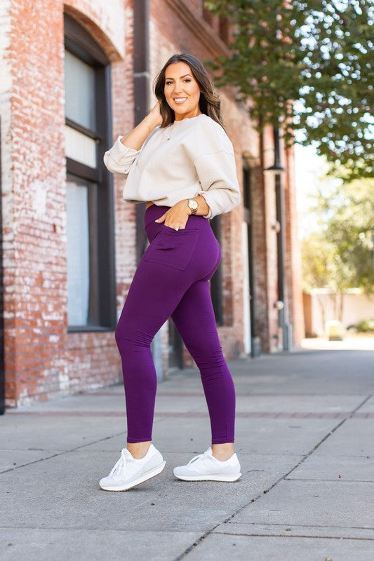 The Kinsley Purple Full Length Leggings