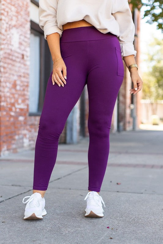 The Kinsley Purple Full Length Leggings