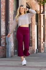 The Courtney Maroon High Waisted Gaucho