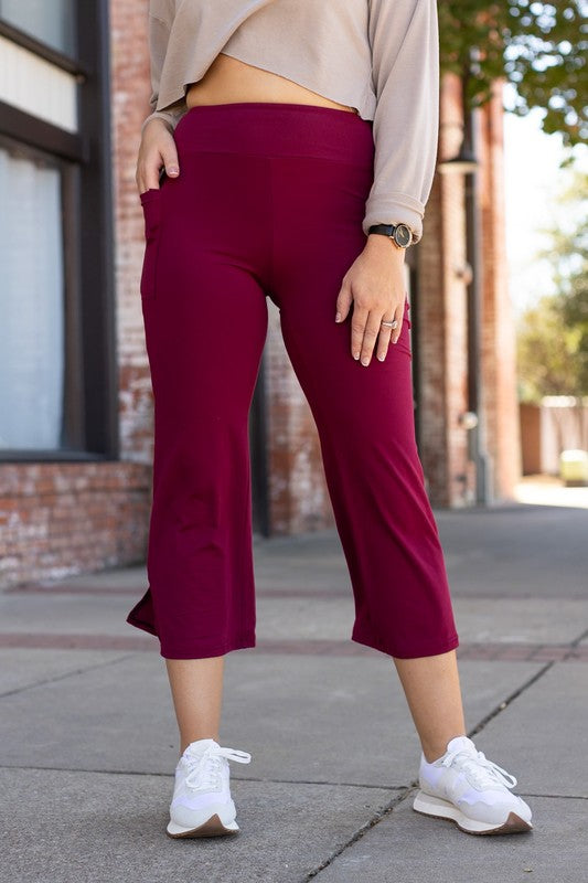 The Courtney Maroon High Waisted Gaucho