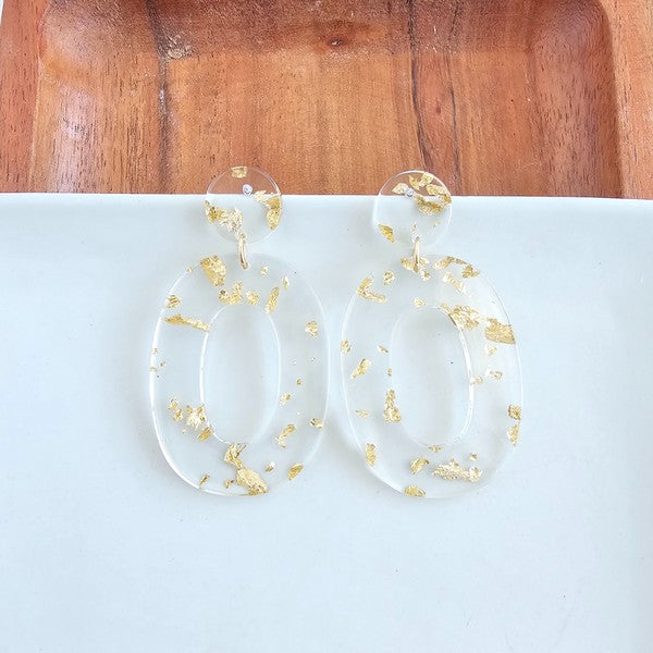 Sloan Earrings - Gold Foil