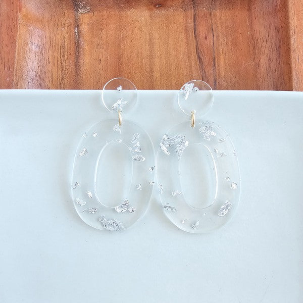 Sloan Earrings - Silver Foil