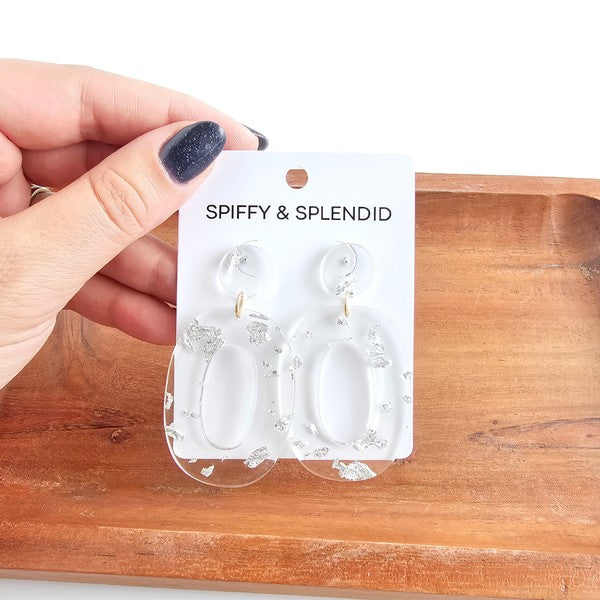 Sloan Earrings - Silver Foil