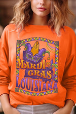 Louisiana Mardi Gras Graphic Fleece Sweatshirts