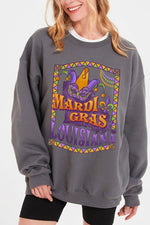 Louisiana Mardi Gras Graphic Fleece Sweatshirts