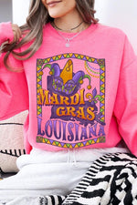 Louisiana Mardi Gras Graphic Fleece Sweatshirts