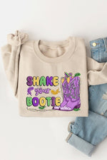 Shake Your Bootie Mardi Gras Fleece Sweatshirts