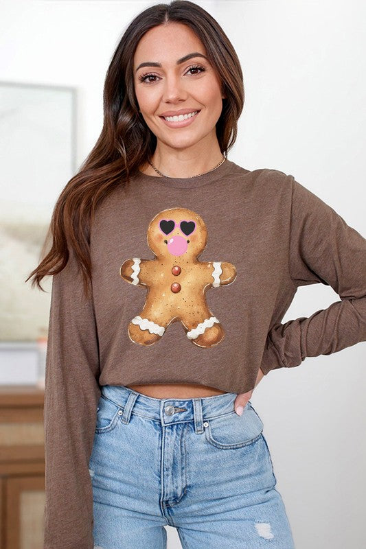 Christmas Cool Gingerbread Long Sleeve Top