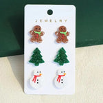 Christmas Earrings 3 Pack Holiday Designs