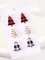 Christmas Earrings 3 Pack Holiday Designs