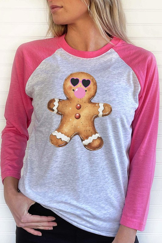 Christmas Cool Gingerbread Holiday Raglan