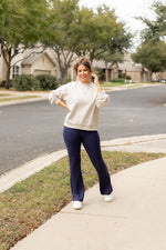 The Mila Navy Bootcut Leggings