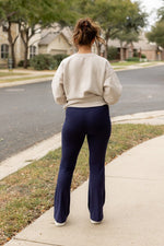 The Mila Navy Bootcut Leggings