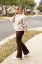 The Rhea Brown Bootcut Leggings