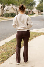 The Rhea Brown Bootcut Leggings