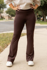 The Rhea Brown Bootcut Leggings