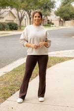 The Rhea Brown Bootcut Leggings