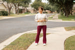 The Maeve Maroon Bootcut Leggings