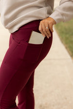 The Maeve Maroon Bootcut Leggings