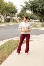 The Maeve Maroon Bootcut Leggings