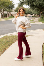 The Maeve Maroon Bootcut Leggings