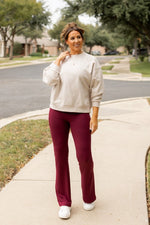 The Maeve Maroon Bootcut Leggings