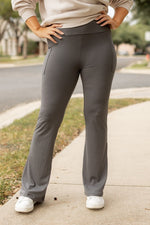 The Cassie Charcoal Bootcut Leggings