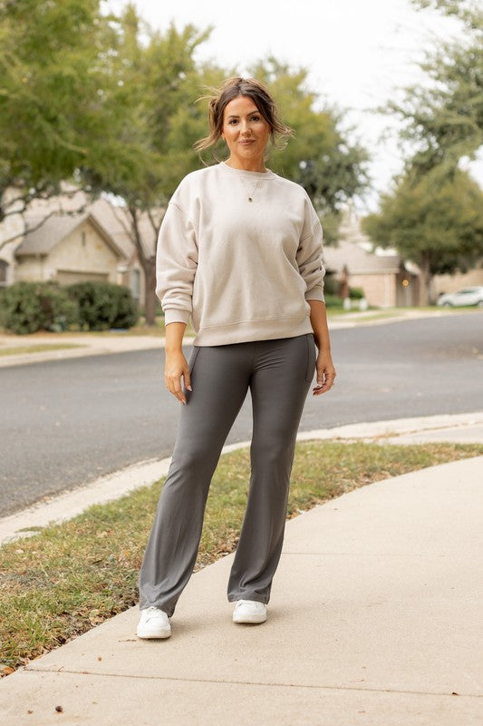 The Cassie Charcoal Bootcut Leggings