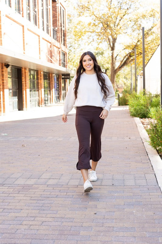 The Whitney Brown High Waisted Gaucho