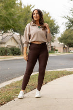 The Becca Brown Crossover Full Length Leggings