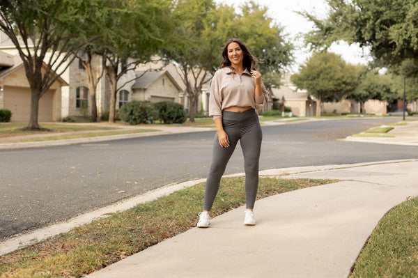 The Caitlin Charcoal Crossover  Leggings