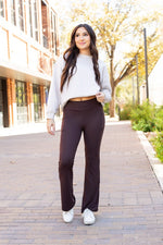 The Rhea Brown Bootcut Leggings