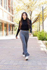 The Cassie Charcoal Bootcut Leggings