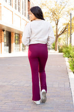 The Maeve Maroon Bootcut Leggings