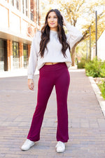 The Maeve Maroon Bootcut Leggings