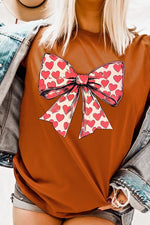 Heart Coquette Bow Valentine's Graphic Tee