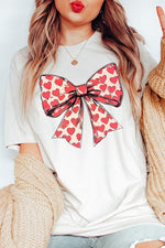 Heart Coquette Bow Valentine's Graphic Tee