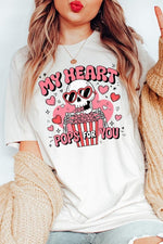 My Heart Pops For You Skeleton Graphic Tee