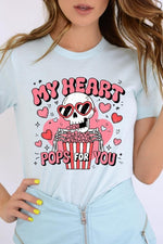 My Heart Pops For You Skeleton Graphic Tee