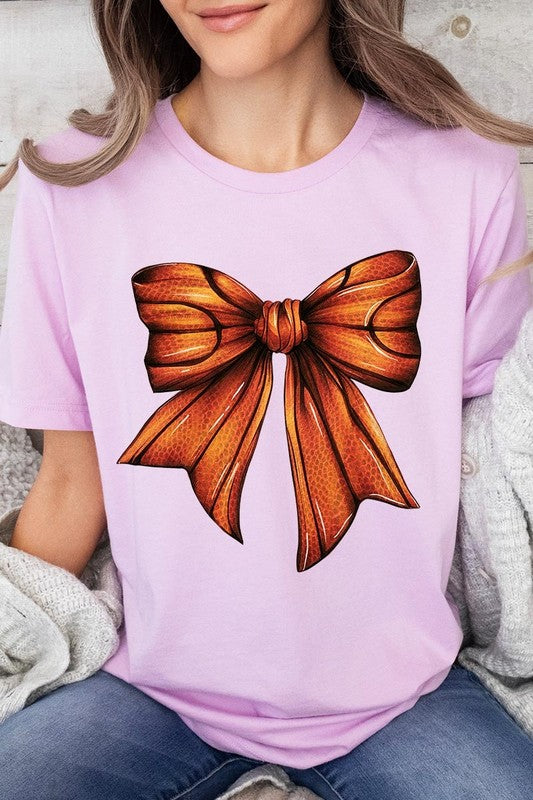 Coquette Basketball Bow Graphic Tee