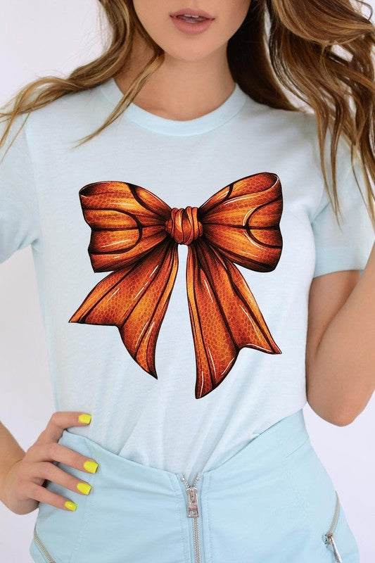 Coquette Basketball Bow Graphic Tee