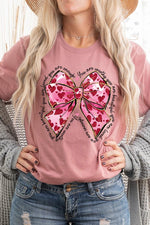 Faux Glitter Valentine Bow You Are Graphic Tee