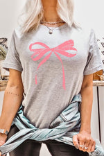 Pink Valentine Bow Graphic Tee