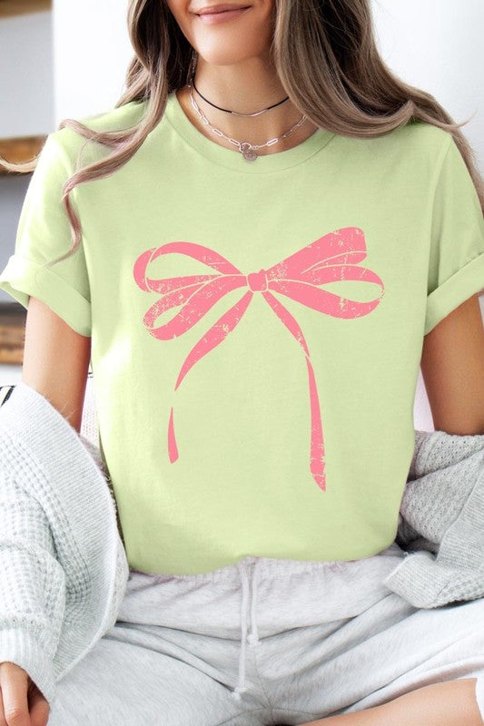 Pink Valentine Bow Graphic Tee