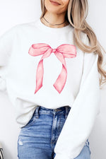 Pink Coquette Bow Graphic Sweatshirt