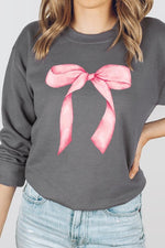 Pink Coquette Bow Graphic Sweatshirt