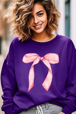 Pink Coquette Bow Graphic Sweatshirt