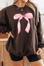 Pink Coquette Bow Graphic Sweatshirt