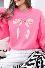 Pink Coquette Bow Graphic Sweatshirt