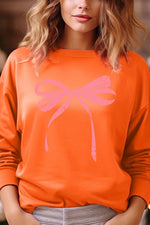 Pink Valentine Bow Graphic Sweatshirt